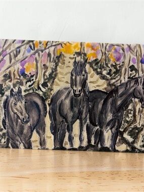 Mystical Forest Horse Greeting Card Set of 5 by Briefcase Artist